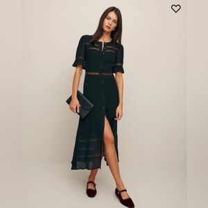 Reformation Woodson Black Dress sz. 18